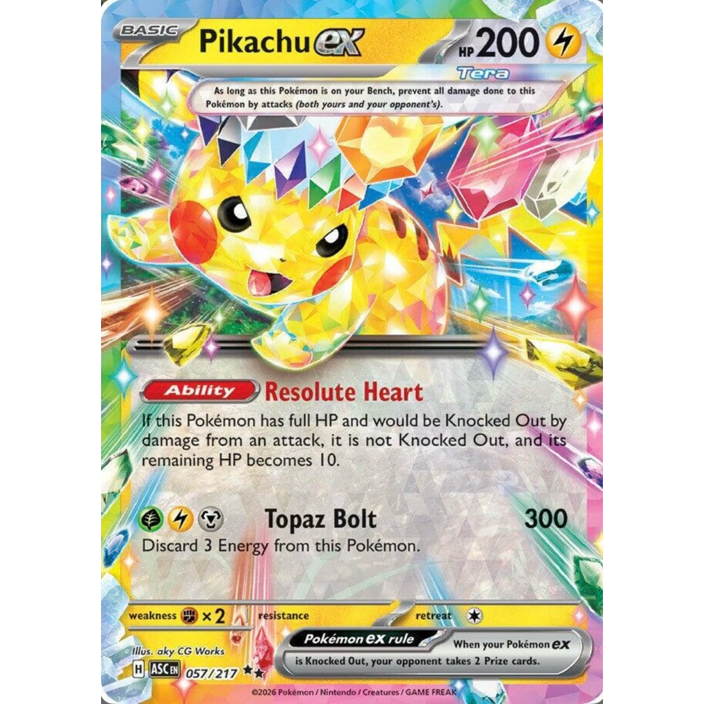Pokemon card EN Pikachu ex (ASC) | Shopee Philippines