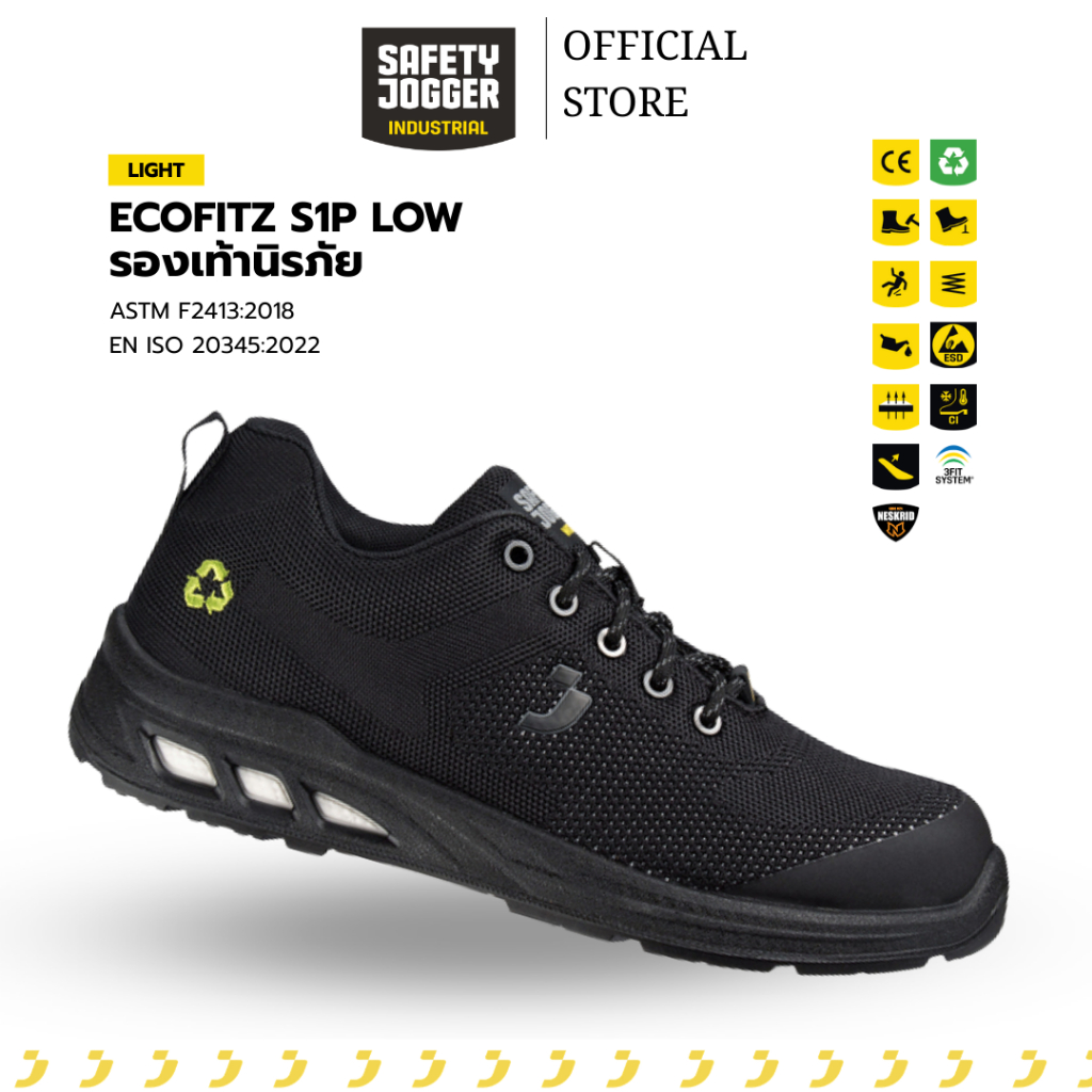 SAFETY Shoes, SAFETY JOGGER Brand, ECOFITZ S1P LOW Model, Good Color ...