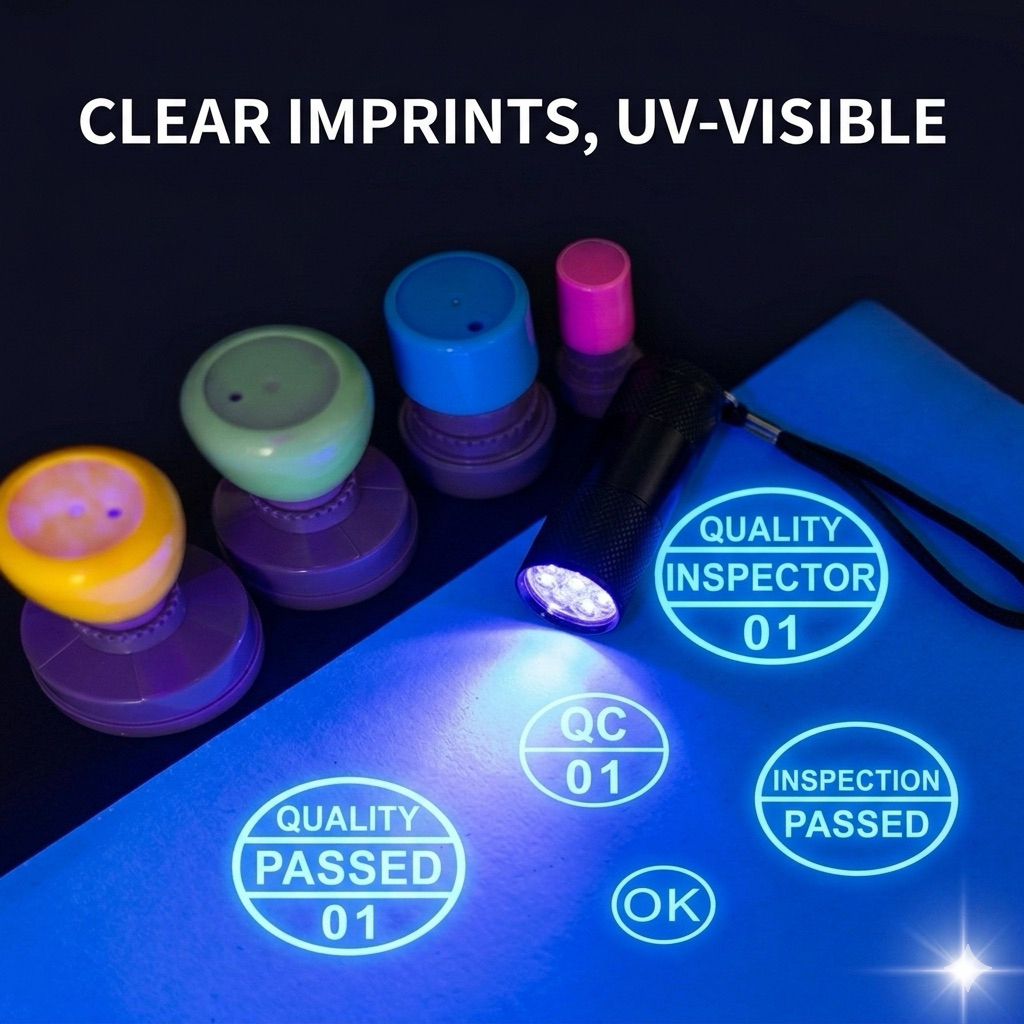 Uv Ink Stamp Custom Invisible Anti-counterfeiting Security Rubber with ...