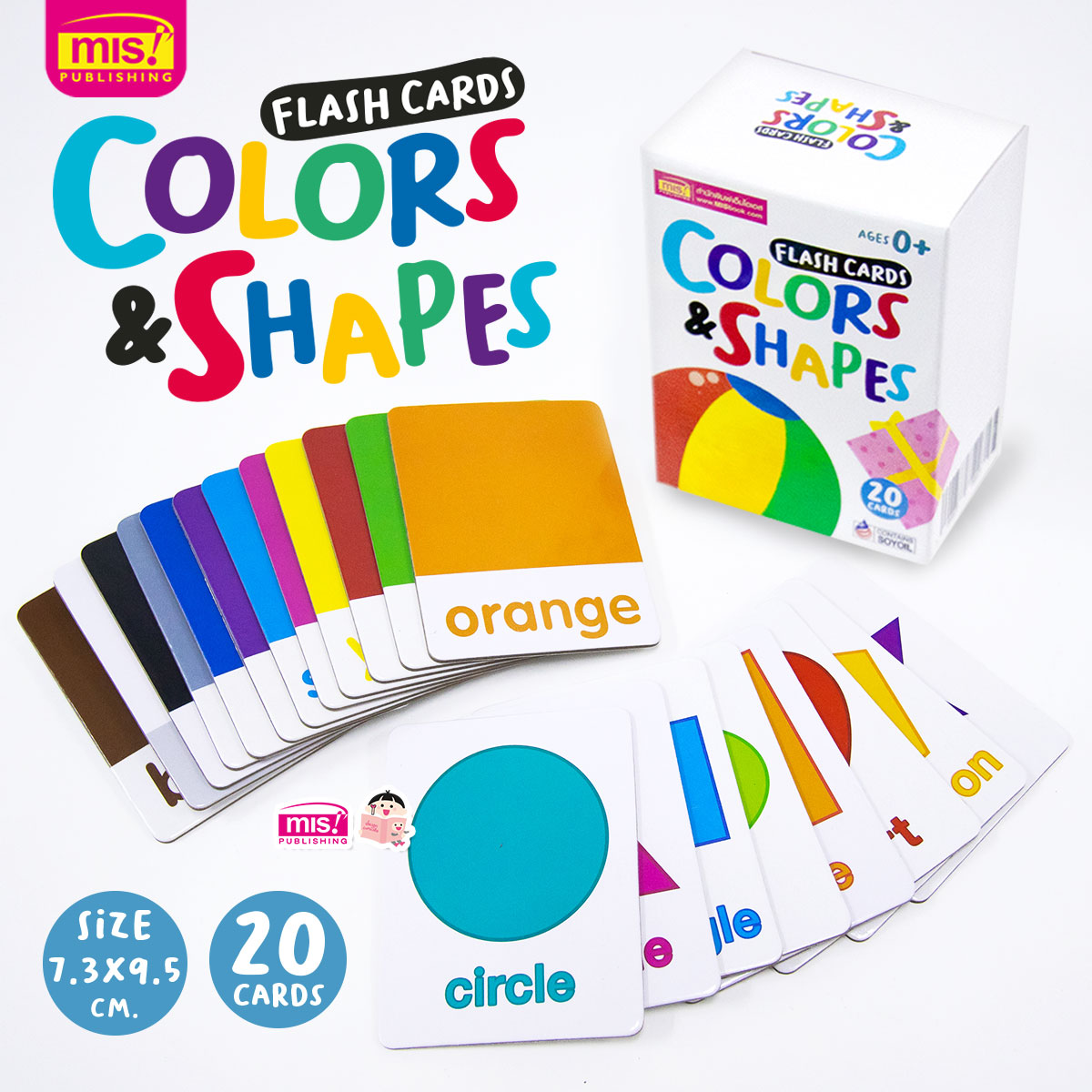 MISBOOK Flash Cards Colors & Shapes Learn And Compact Size | Shopee ...