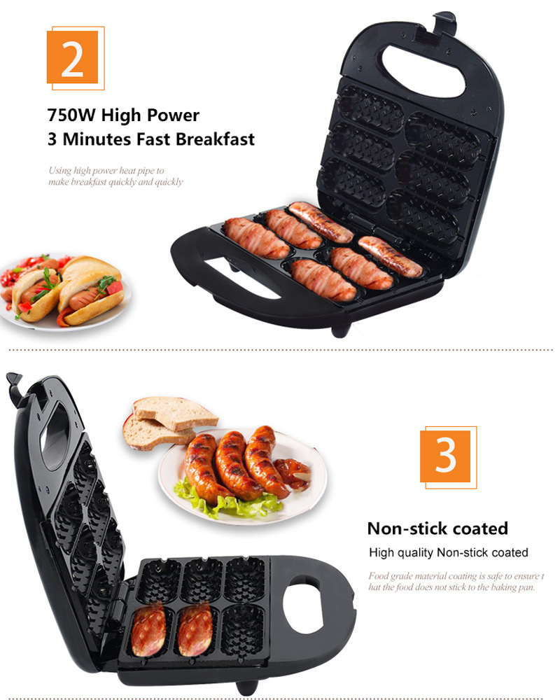 KTC Sausage Waffle Donut Maker 1400W 12 Holes Hotdog | Shopee Philippines