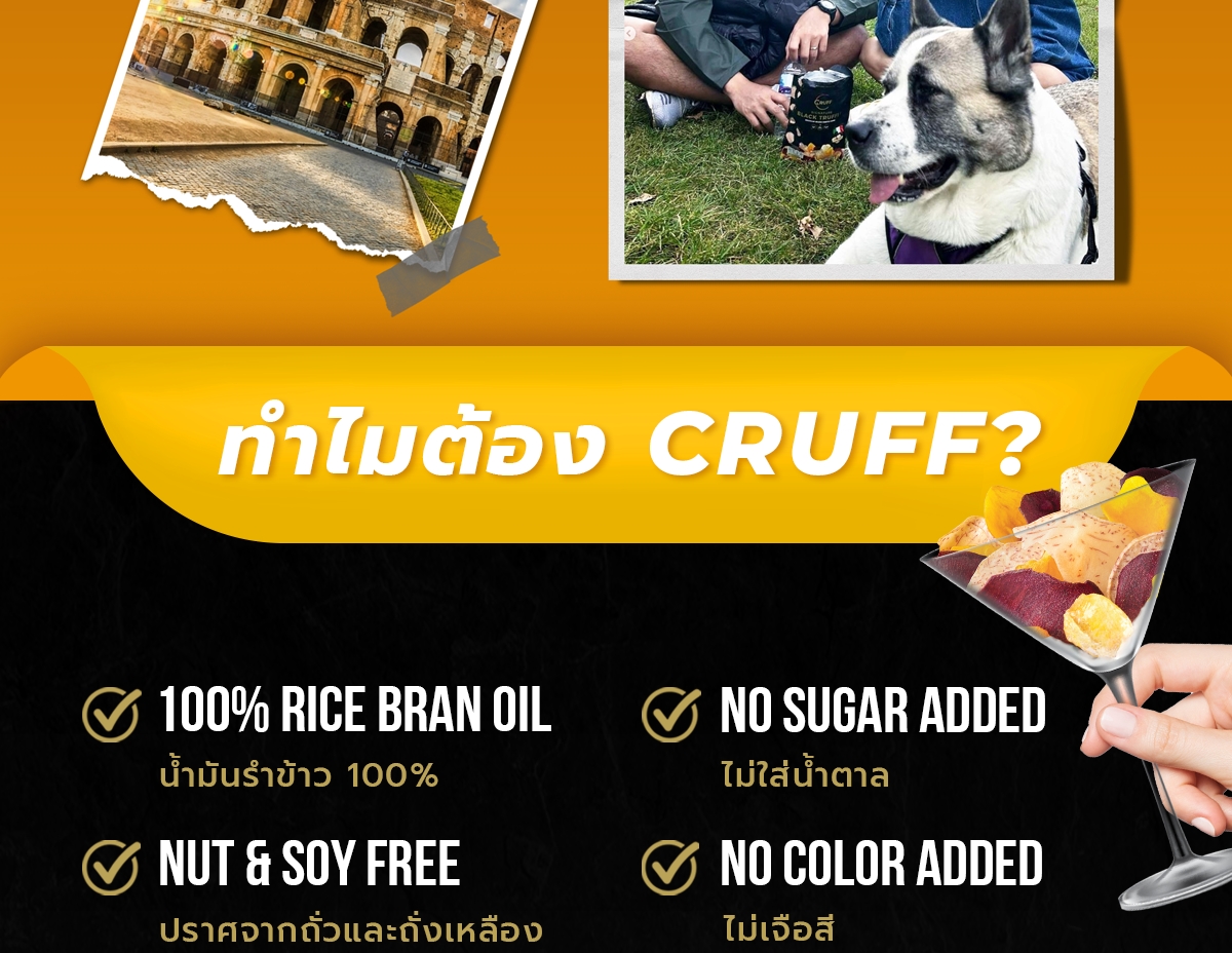 CRUFF Chips Premium Crispy Fried Signature Black Truffle Flavor 75 G ...