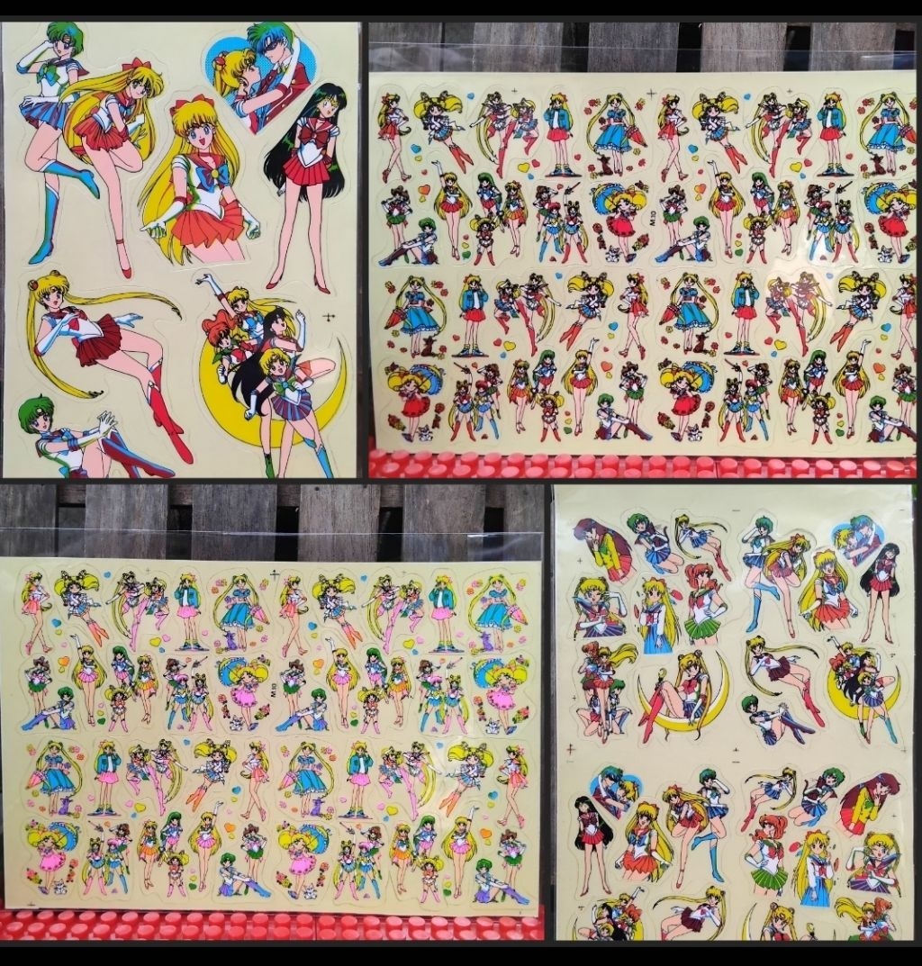Vintage Stickers Die-Cut With Ultraman Sailor Moon And Rugrats Cartoon ...