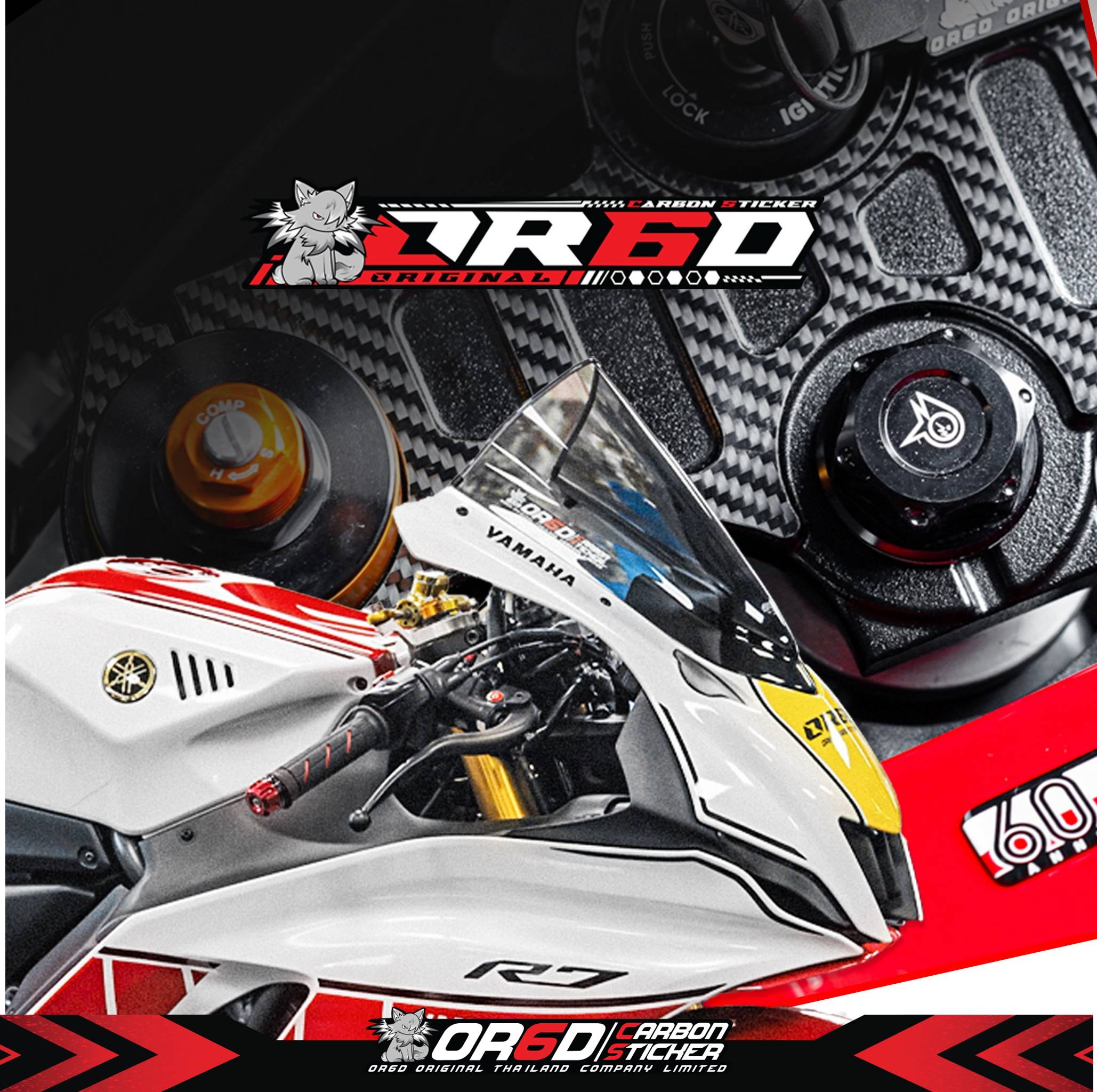 Center Nut For Modified Neck Panel Yamaha YZF-R7/WR155/MT-15/GPX 200GR ...