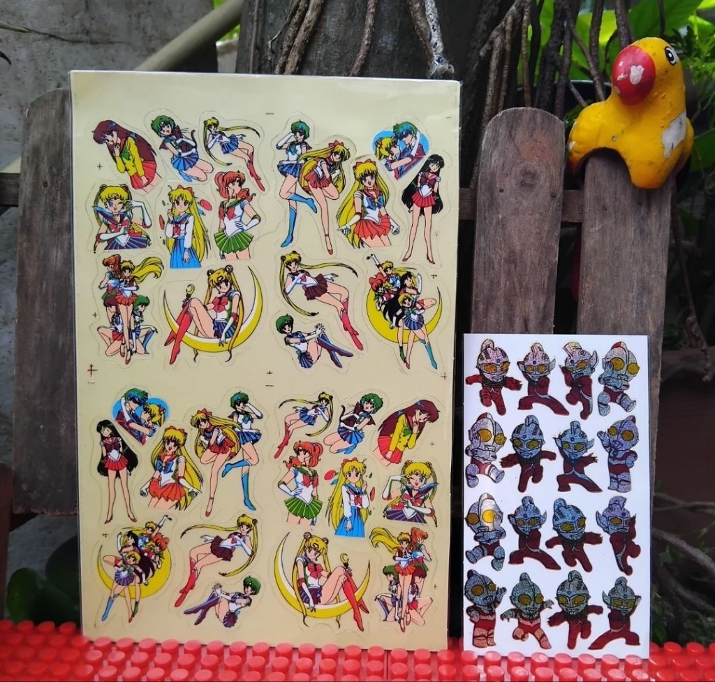 Vintage Stickers Die-Cut With Ultraman Sailor Moon And Rugrats Cartoon ...