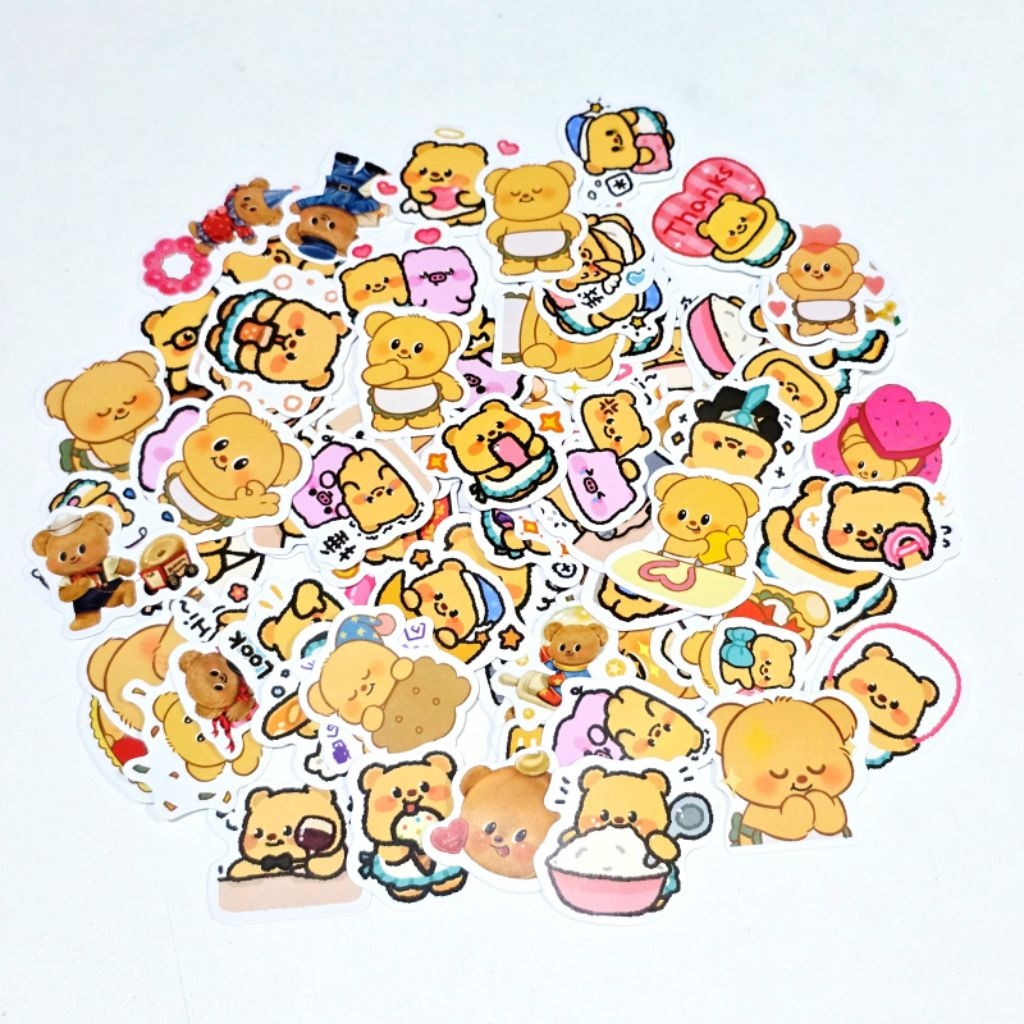 Butter Bear Stickers Cute (Pack Of 100) | Shopee Philippines