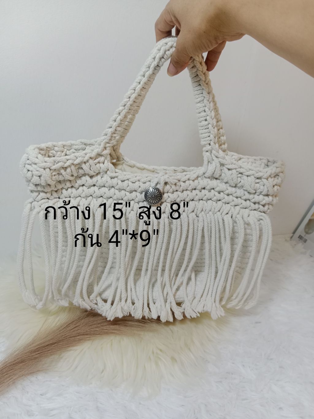 Bag Handbag Braided Rope Chic Style 2nd Hand Japanese Cabinet | Shopee ...