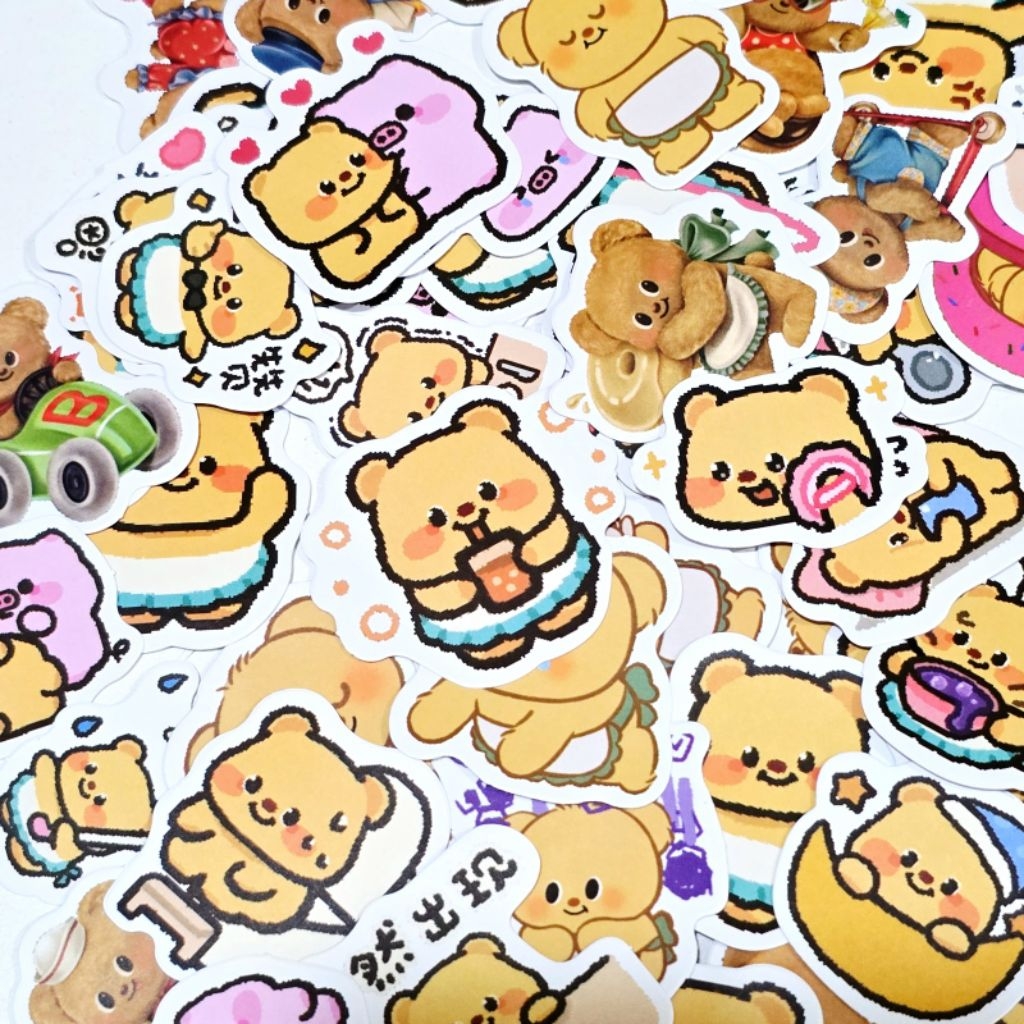 Butter Bear Stickers Cute (Pack Of 100) | Shopee Philippines