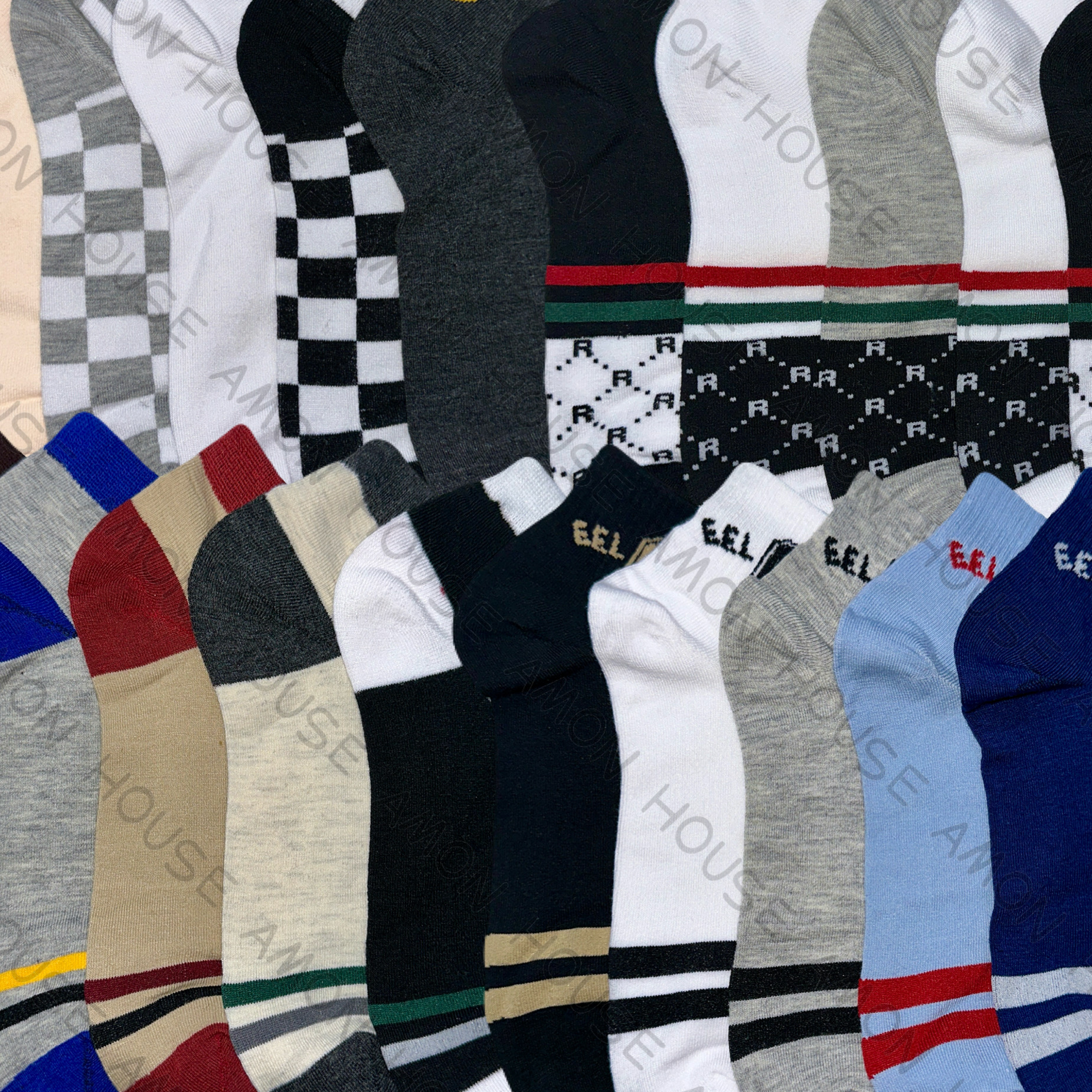 (5 Pairs) Men's Short Socks Mixed Colors Patterns MV383 | Shopee ...