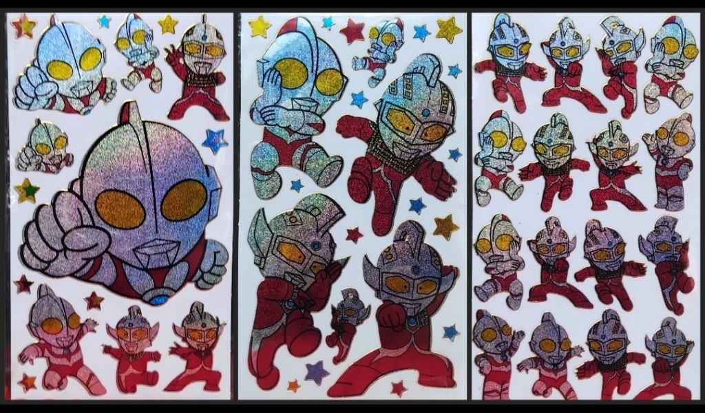 Vintage Stickers Die-Cut With Ultraman Sailor Moon And Rugrats Cartoon ...