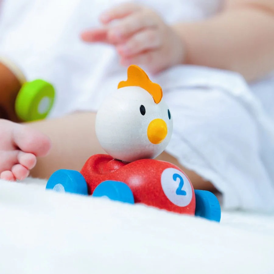 PlanToys Wooden Toys Plan Chick Racing Car Skill-Enhancing ...