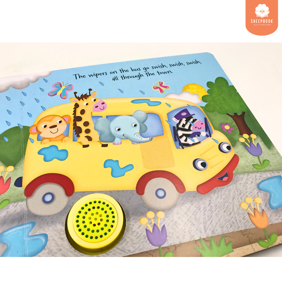 Board Book Push Button With Sound the Wheels on the Bus Children's ...