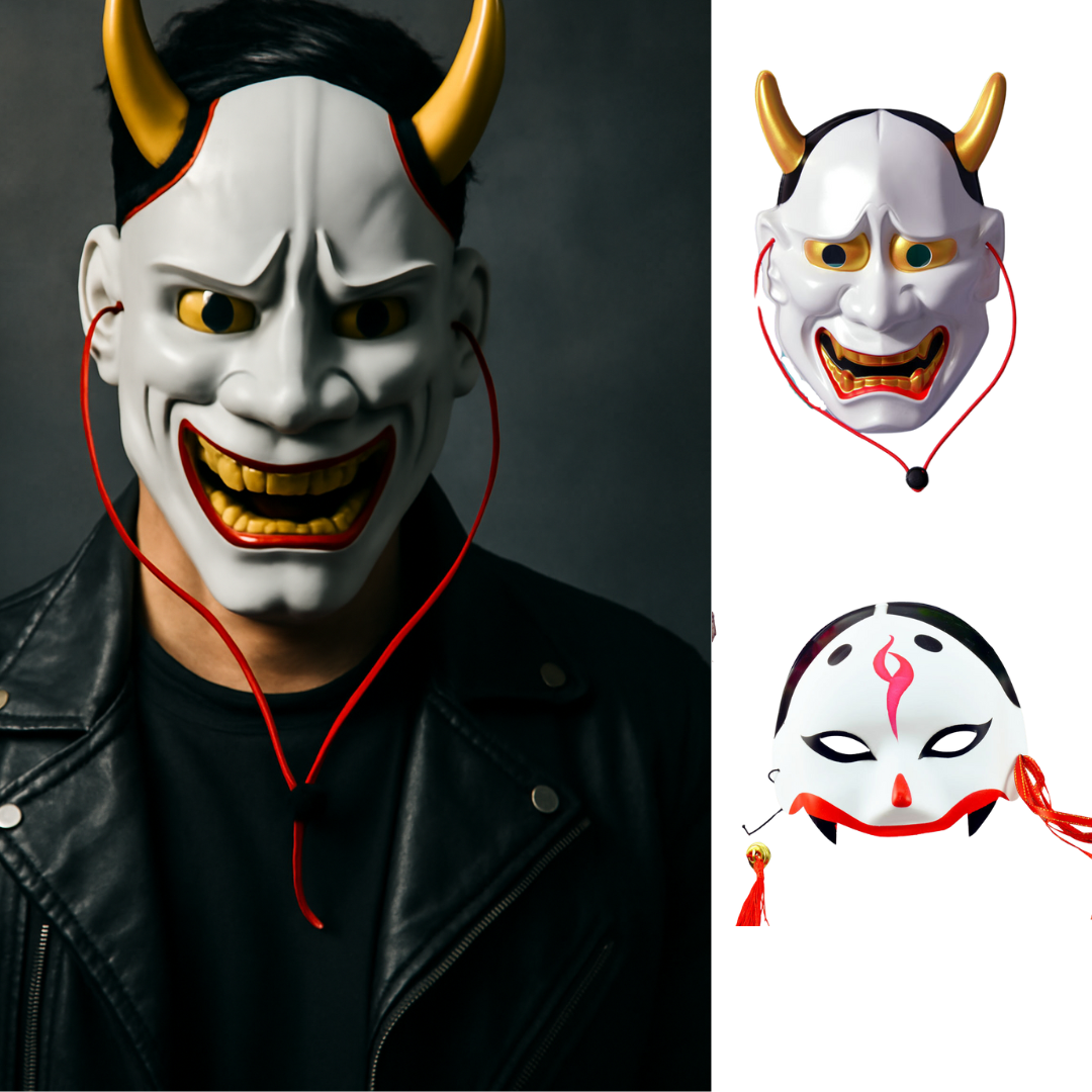 Demon Mask Giant Mask Kabuki Mask Demon Face ☄️Fast Delivery Ready ...