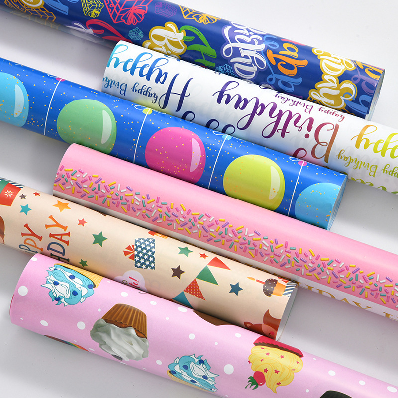 Shipped From Thailand 1 Sheet Of Cute Gift Wrapping Paper Cartoon ...
