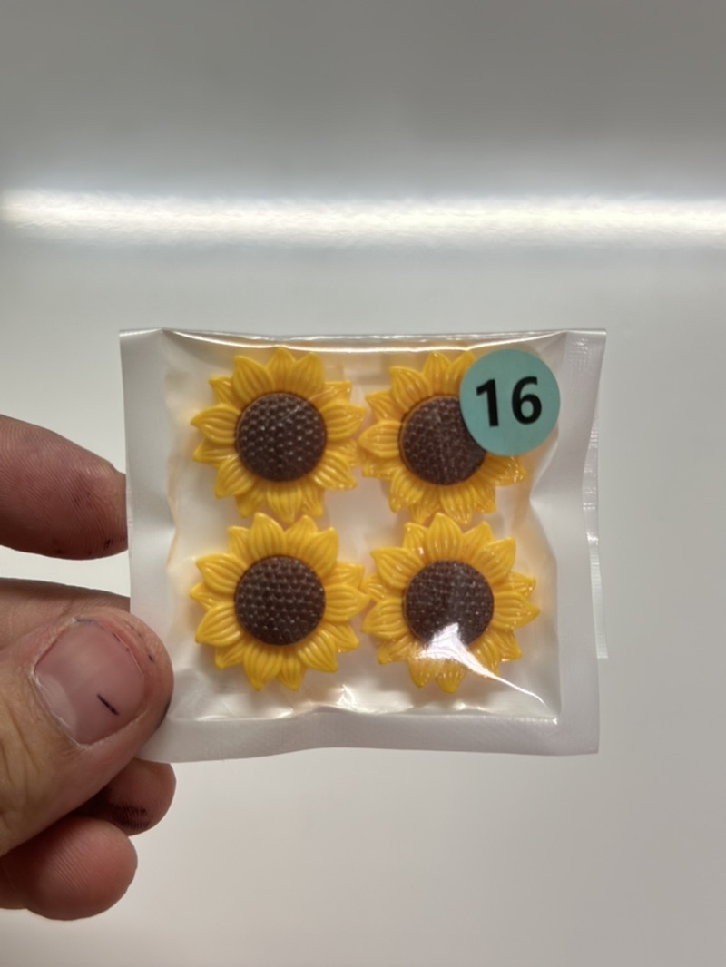 43. Sunflower Resin 12mm 20 Pieces Decorate Inhalers And Diy Work Coins ...