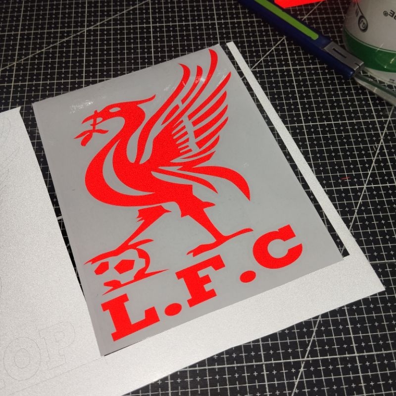 Red Swan Sticker Liverpool Reflective Material Die-Cut Cutting Work ...