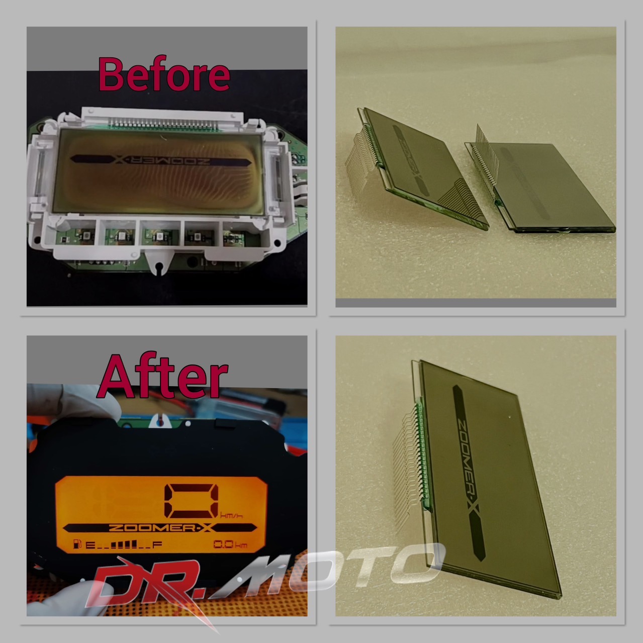 Zoomer-X Mileage Glass LCD Display For Digital Speedometer | Shopee ...