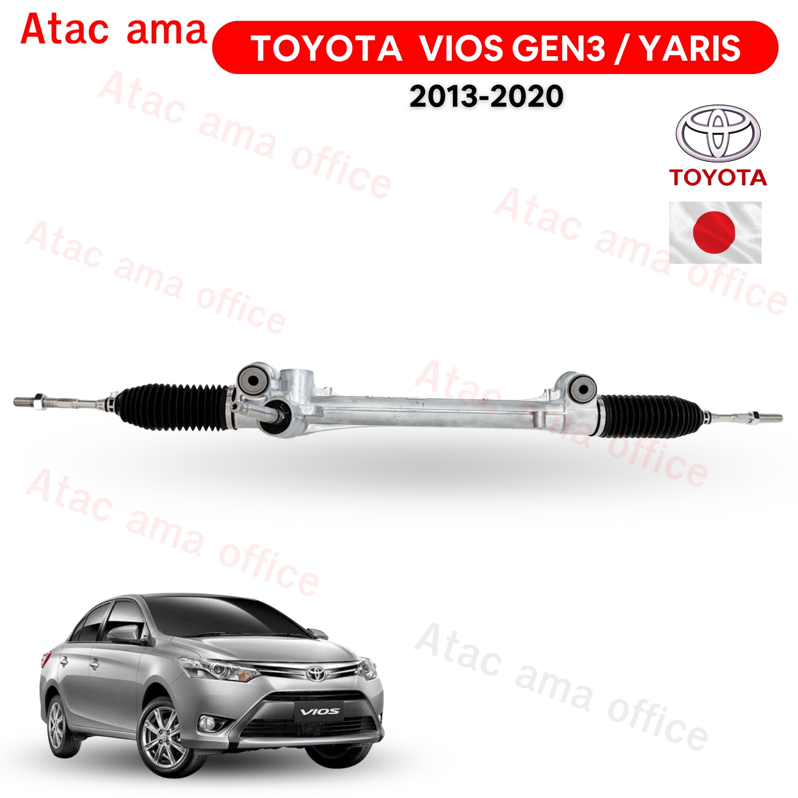 Steering Wheel Rack Toyota VIOS Gen3/YARIS Year 2013-2020 Gen3 And ...
