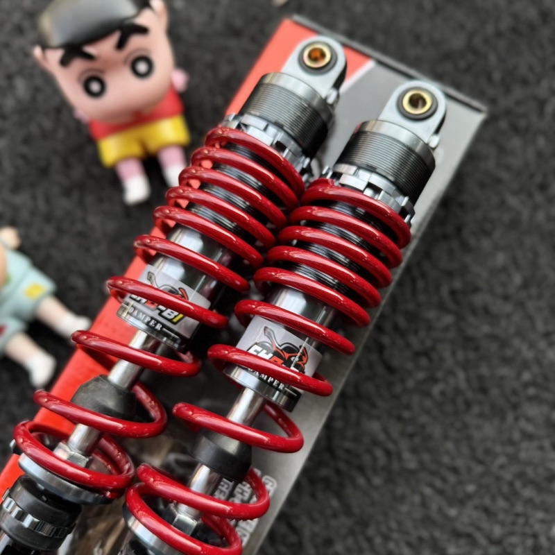 Rear Shock Absorber Chobi Spring Red Glass/Black Wave All Models-Dream ...