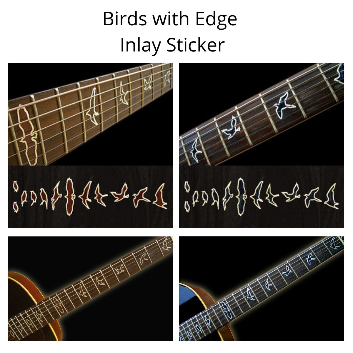 Birds with edge Inlay Sticker for Guitar and Bass | Shopee Philippines