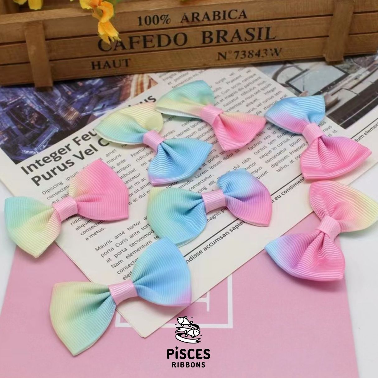 5 Pieces/ 20 Pieces * Dreamy Rainbow Bow Pastel Tuxedo Ready-Made ...