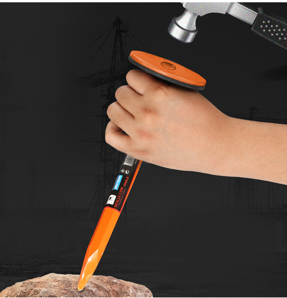 MUSCLE COW Brick Chisel Rubber-Coated Pointed Head Flat Tip Extraction ...