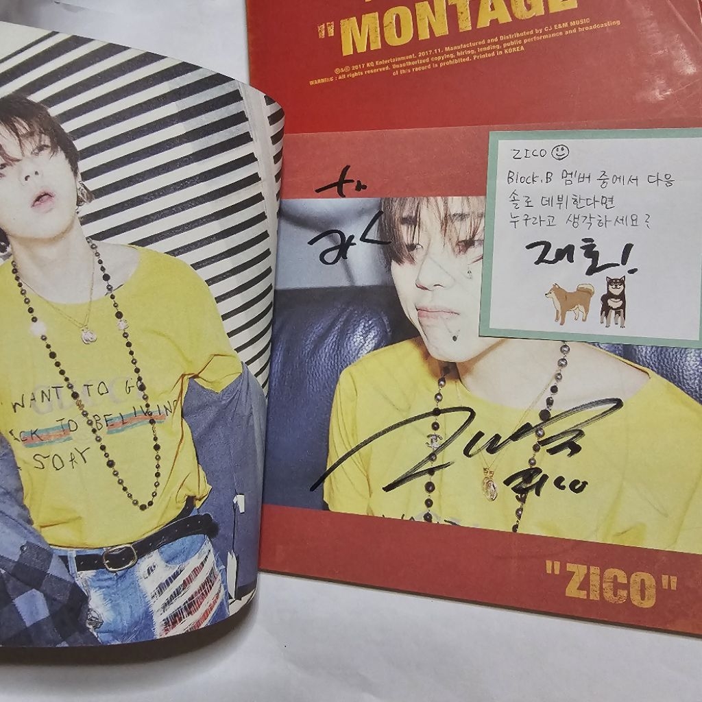SIGN Album Block B Montage 6th Mini CD Good Condition Get The Item As ...