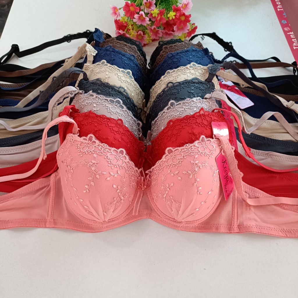 keeya bra With Underwire Thin Foam Flower Pattern Fashion Decoration ...
