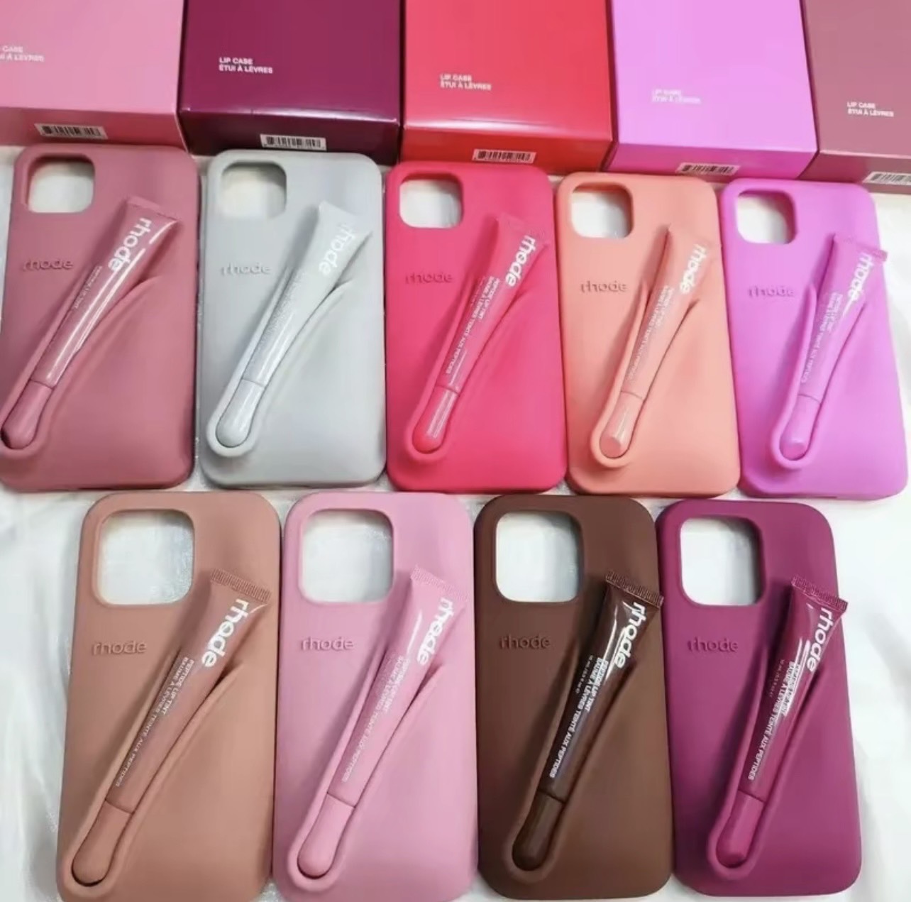 Rhode Phone Case With Lip Gloss Available In 9 Colors From Thailand ...