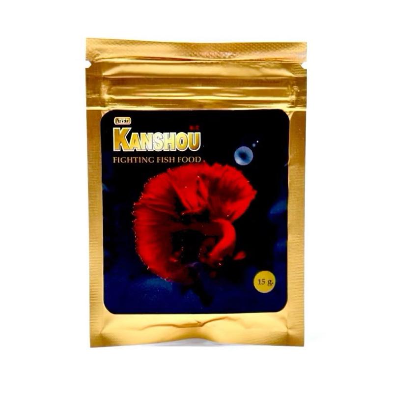 Image showcasing KANSHOU Premium Grade Fighting Fish Food Size 15 g High Protein ...