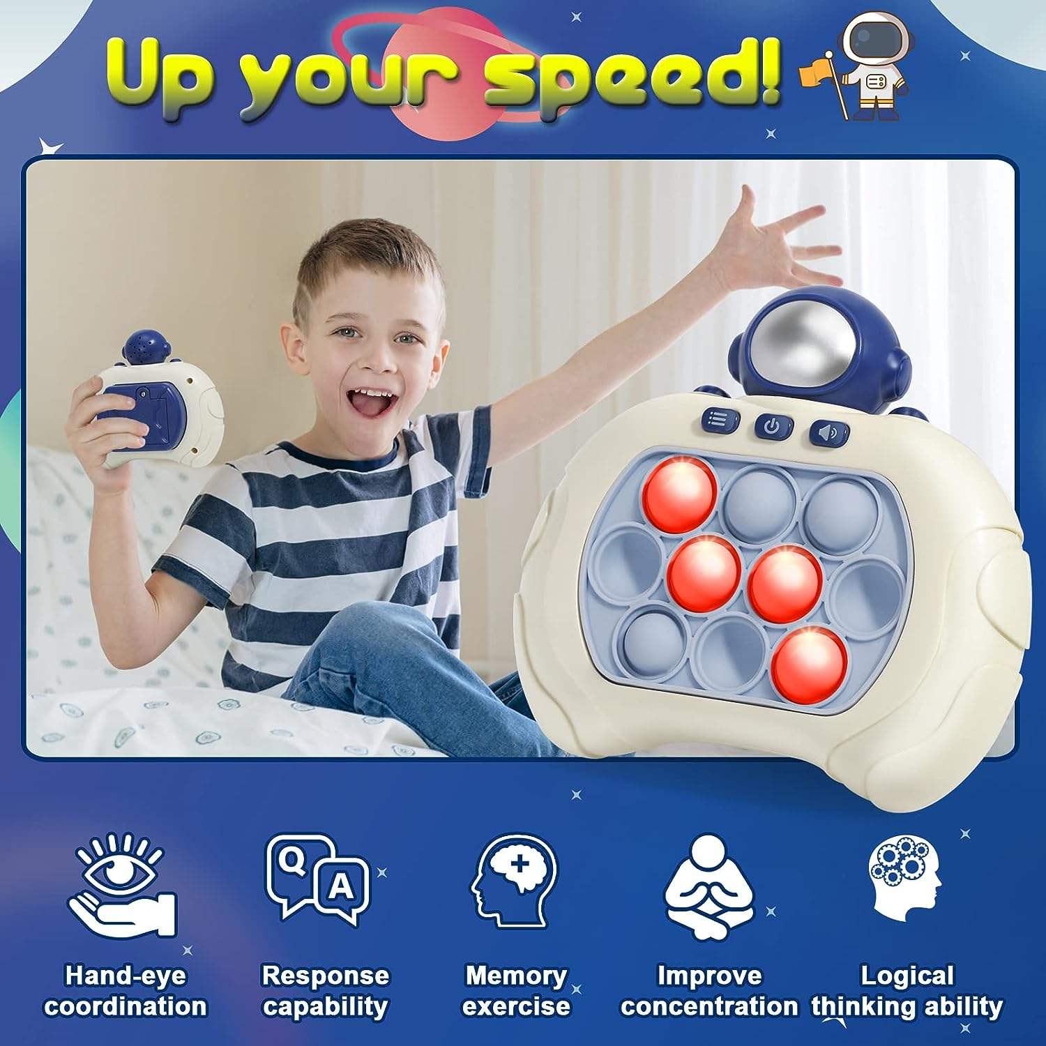 Electronic Rhythm Game Push And Bounce Toys With Sound And Light Helps ...