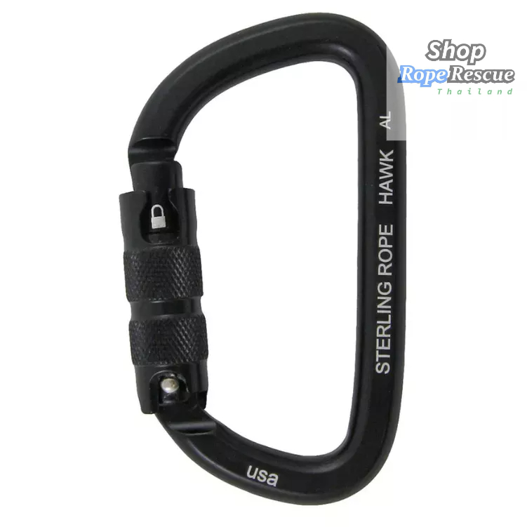 Brelok MUNKEES D-SHAPE CARABINER WITH SCREW LOCK 8x80mm - Sklep Górski