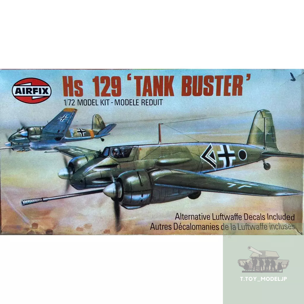 Airfix 1/72 Hs 129 Tank Buster Fighter Plane Model World War Assembled ...