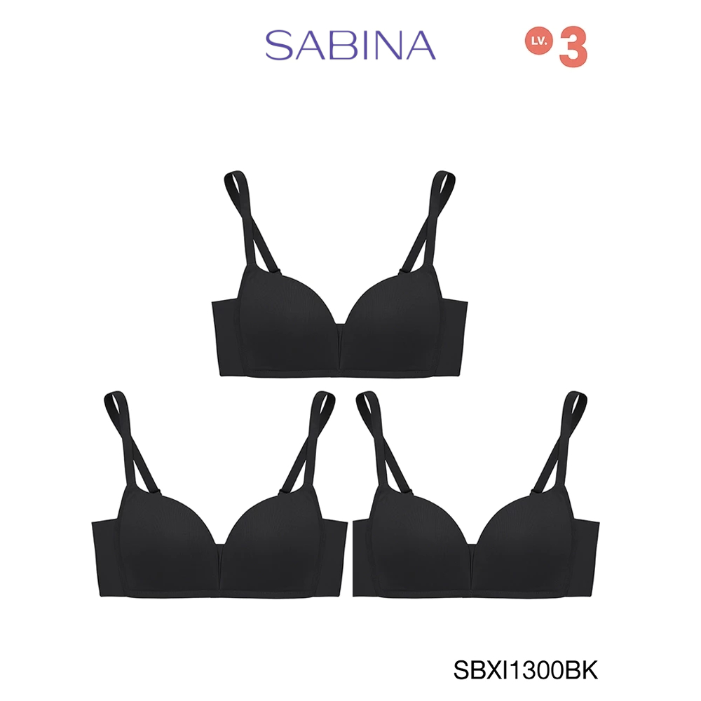 Sabina Modern V Level 3 Seamless Bra No Underwire (Set Of 3 Pieces ...