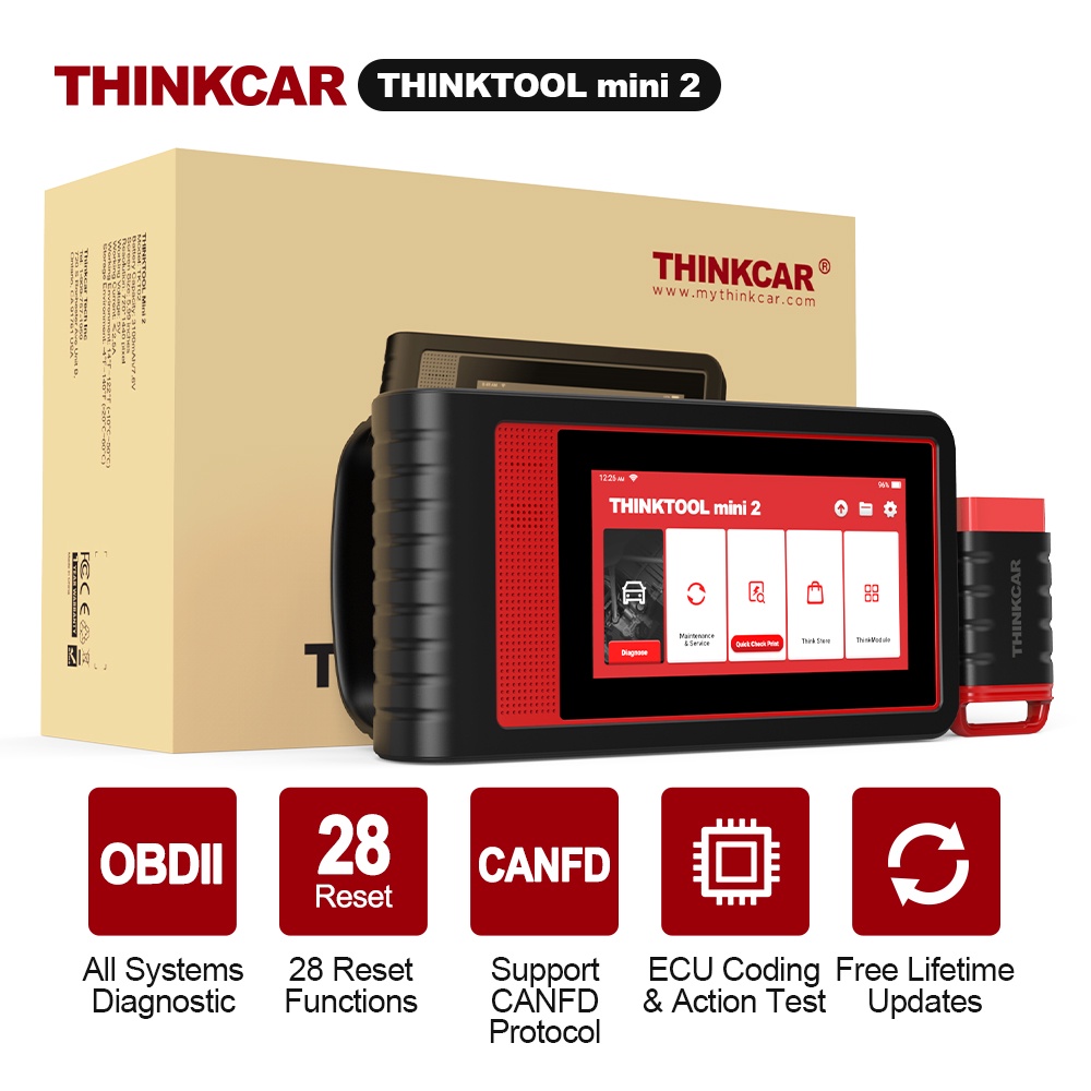 THINKCAR Thinktool Mini 2 Canfd Car Diagnostic Obd2 Scanner Automotive Diagnosis Ecu Coding Obd