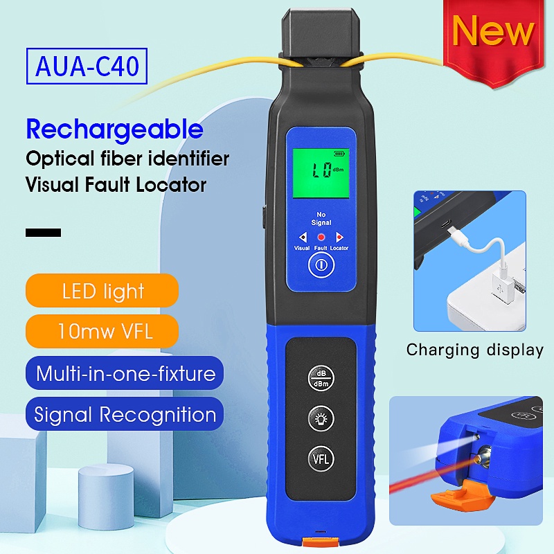 Identificateur De Fibre Optique SUWOLF OFI36B-A - Détecteur De Signal 800-1700nm Avec 4 Adaptateurs