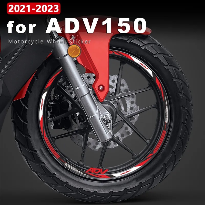 Motorcycle Wheel Sticker Waterproof Rim Stripe Hub Decal ADV 160 ...