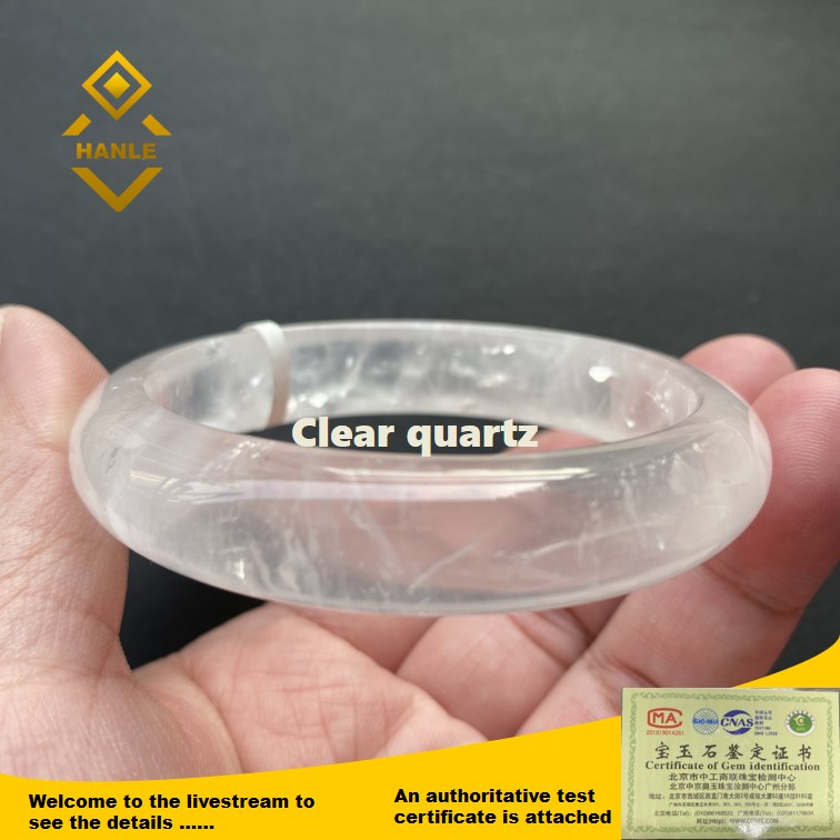 HANLE natural clear quartz solid bangle affortable price with ...