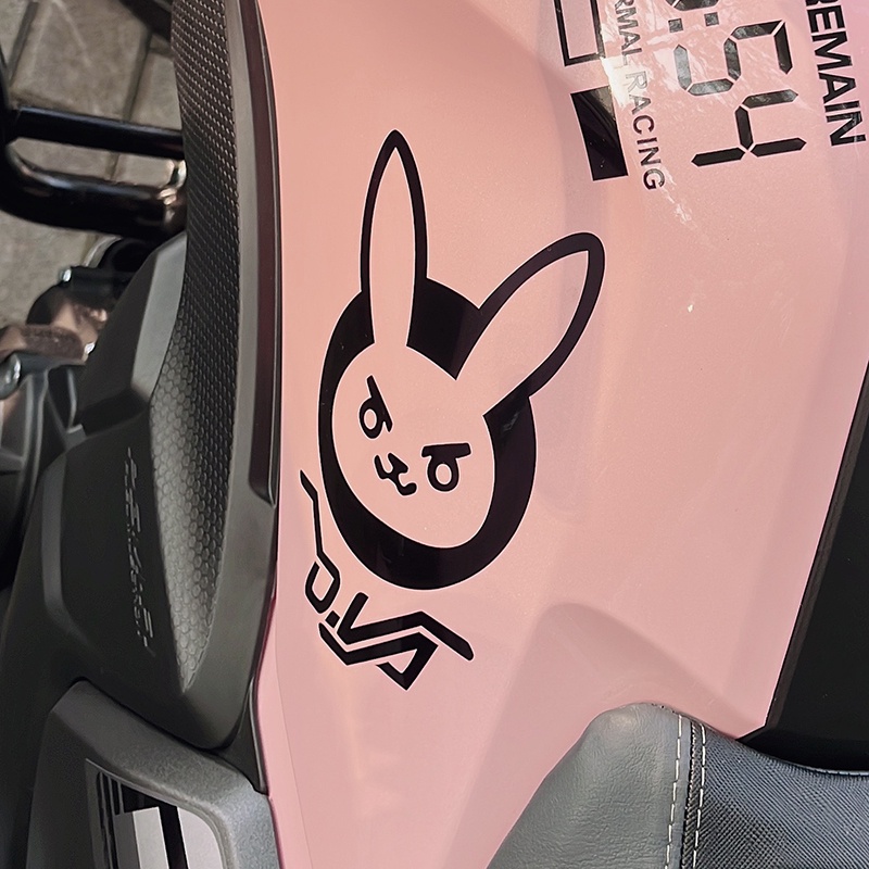 [P-A652] Hollow DVA Rabbit Avatar Reflective Sticker Overwatch Hero ...