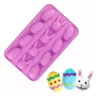 6 Cavities Easter Eggs Silicone Soap Mold Rabbit Soap Mold Silicone Molds  Egg Plaster Mold Ice Mold Silicone Mold Resin Mold Candle Mold 