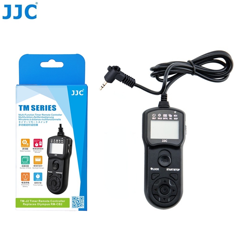 JJC TM-J2 Wired Remote Control Timer Intervalometer Replace RM-CB2 ...