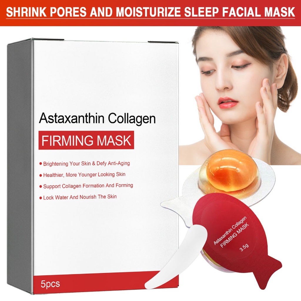 Astaxanthin Collagen Firming Mask Sleeping Egg Face Masks Lifting Anti ...