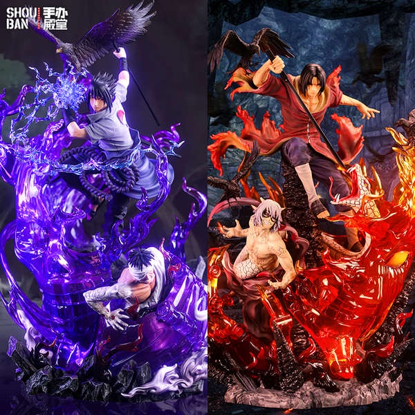 Naruto Burn Wind GK Uchiha Sasuke VS Group Tibetan Figure Statue TwoDimensional Anime Desktop