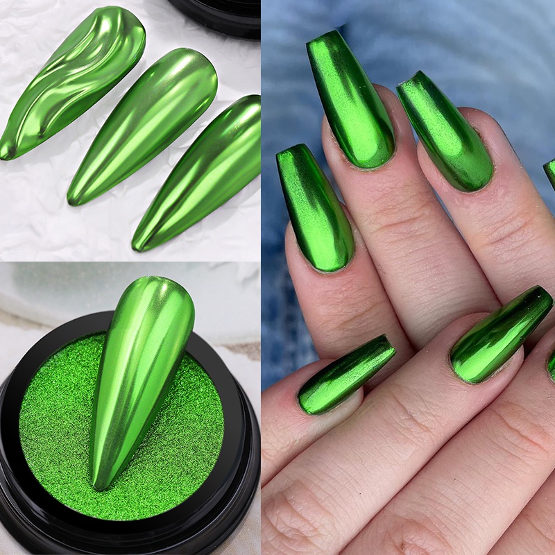 Neon Phosphor Pigment Nail Glitter Shinny Effect Chrome Dust Fluorescent Nail Powder UV Gel Polish Manicure Nail Art Decoration