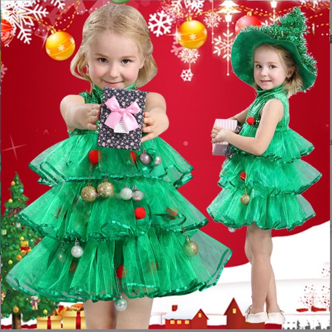 Christmas theme dress for girl deals