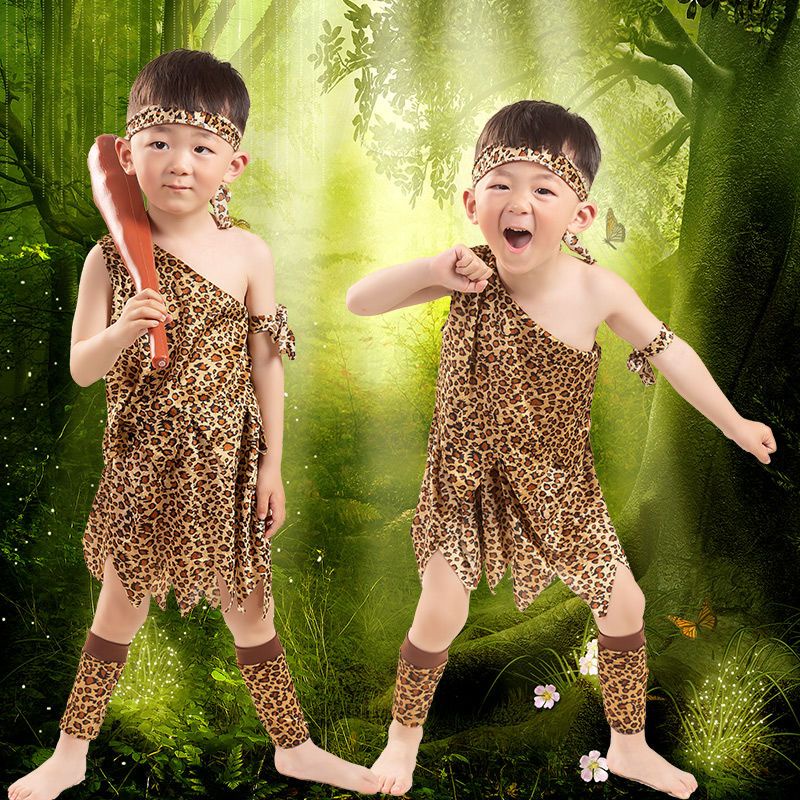 Children Hunter Primal Performance Costume African Drum Performance