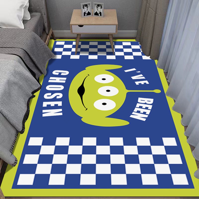 Cartoon Anime Toy Story Carpet Woody Buzz Lightyear Dormitory Bedroom Bedside Blanket Household
