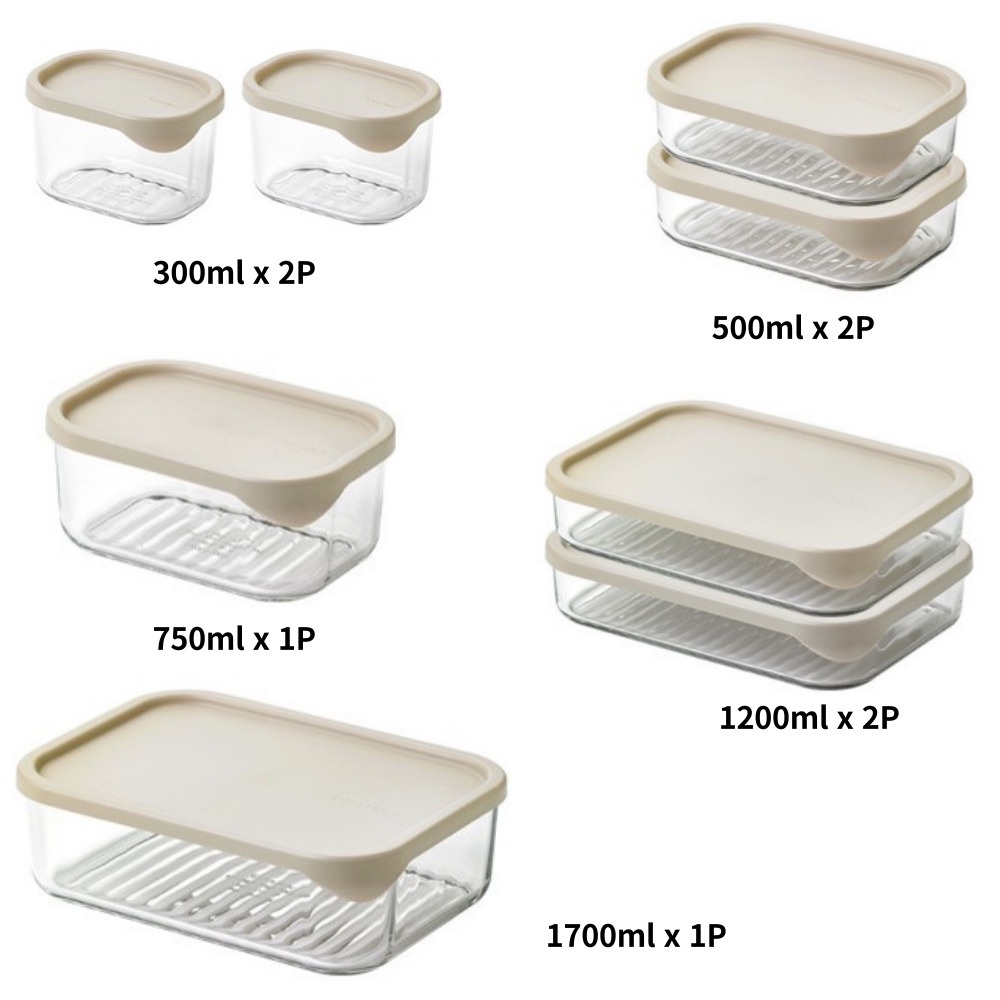 [Glasslock] Korea NO1 Glass Airtight Container Affordable Modular 8Sets ...