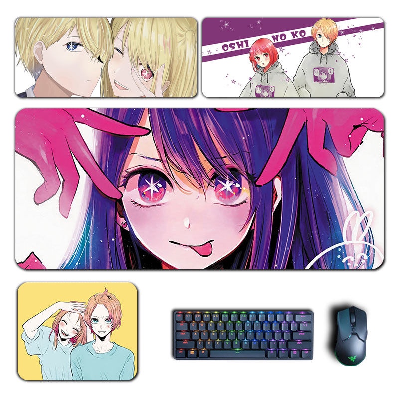 Oshi no Ko mouse pad Hoshino Ai Akua Ruby keyboard pad Arima Kana desk ...