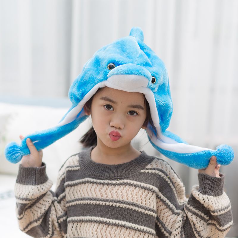 [hand Puppet Toys] Tm Performance Hat Monkey Dolphin Hat Children 